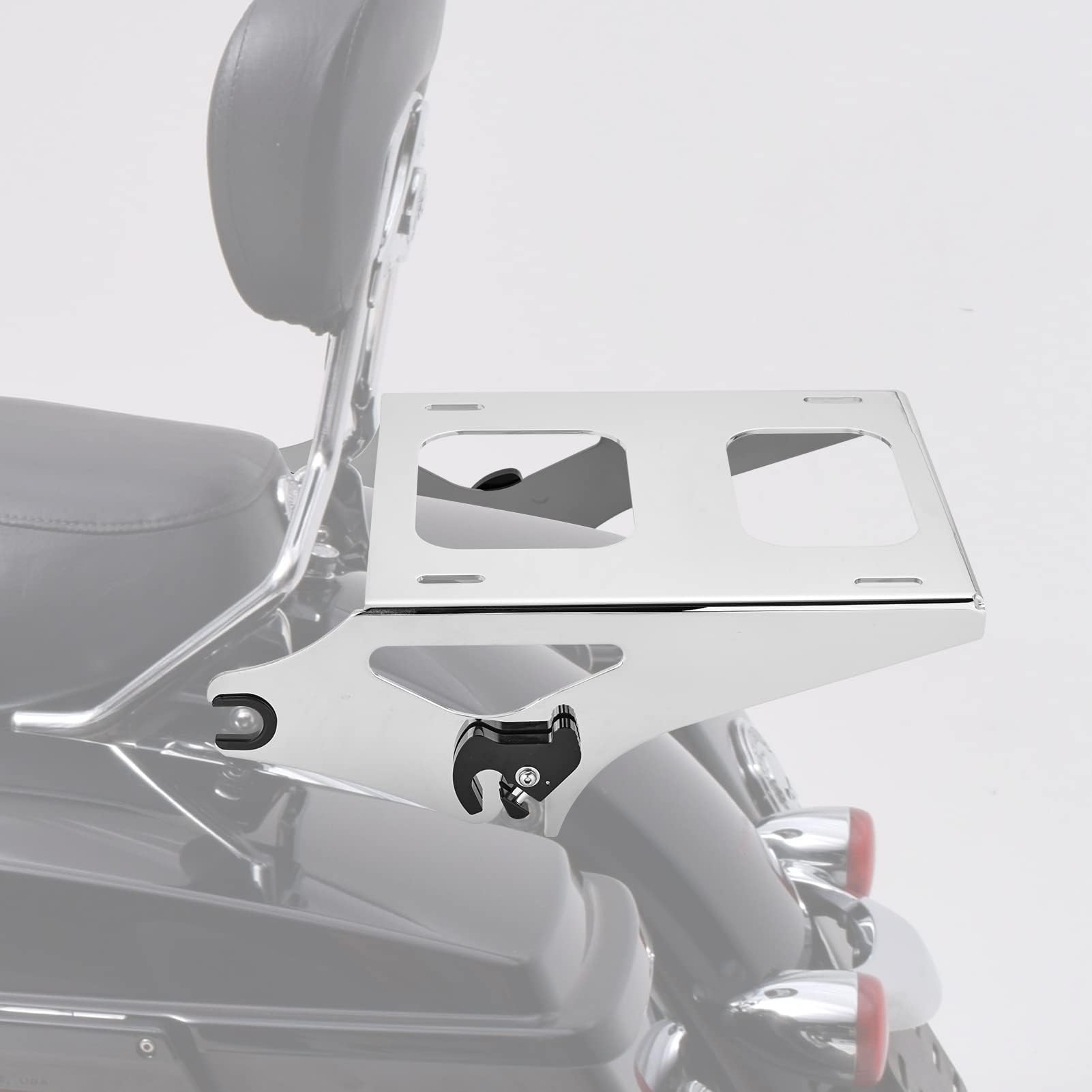 WeiSen Two-Up Tour Pack Pak Mount Portapacchi a sgancio rapido compatibile con Harley Davidson Touring Street Glide/Electra Glide/Road Glide/Road King 2014-2022