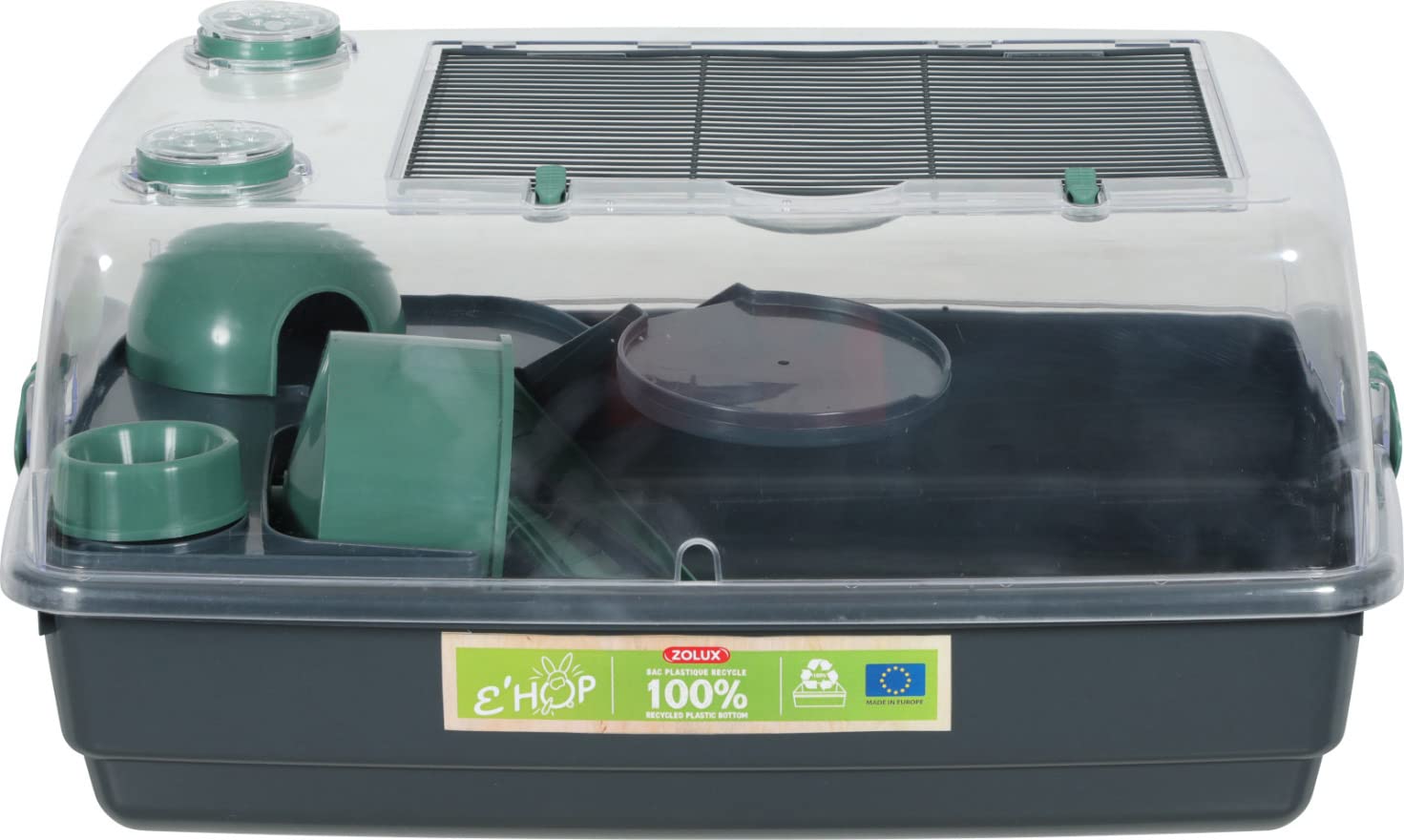 Cage pour Hamster en Plastique recyclé Ehop Vert
