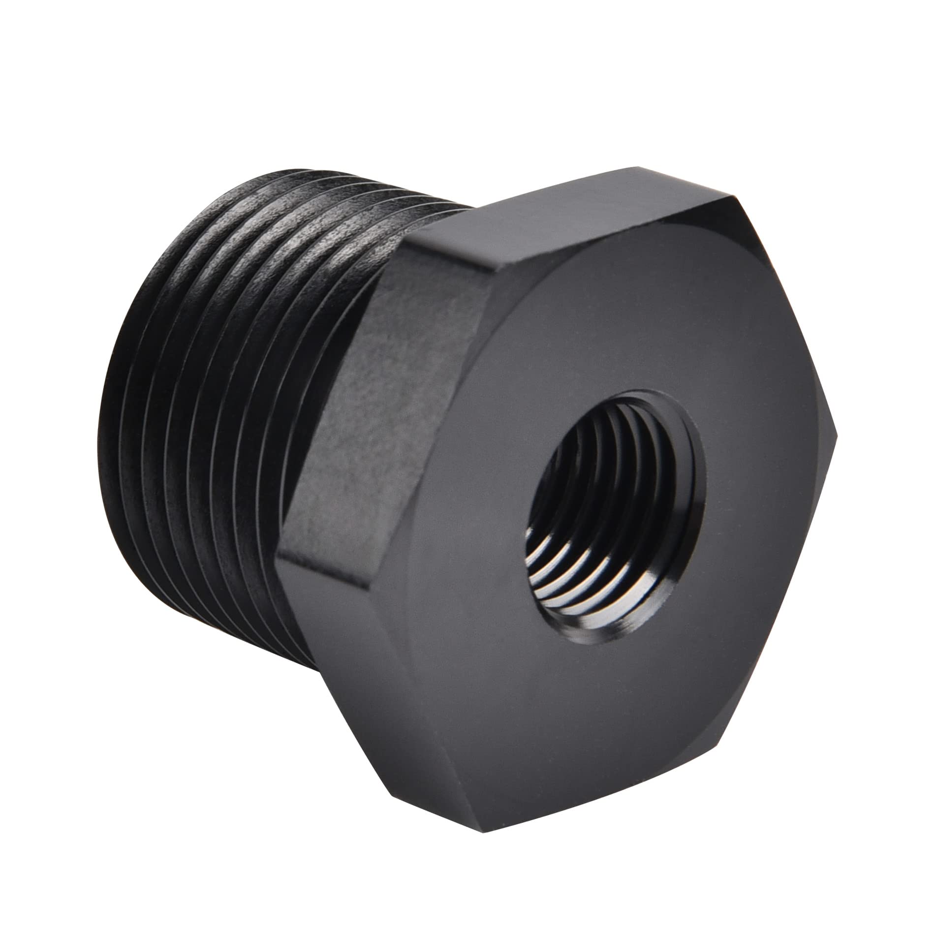 EVIL ENERGY 3/4" NPT Male to 1/4" NPT Female Reducer Bushing Fitting Adapter Hex Aluminum Black