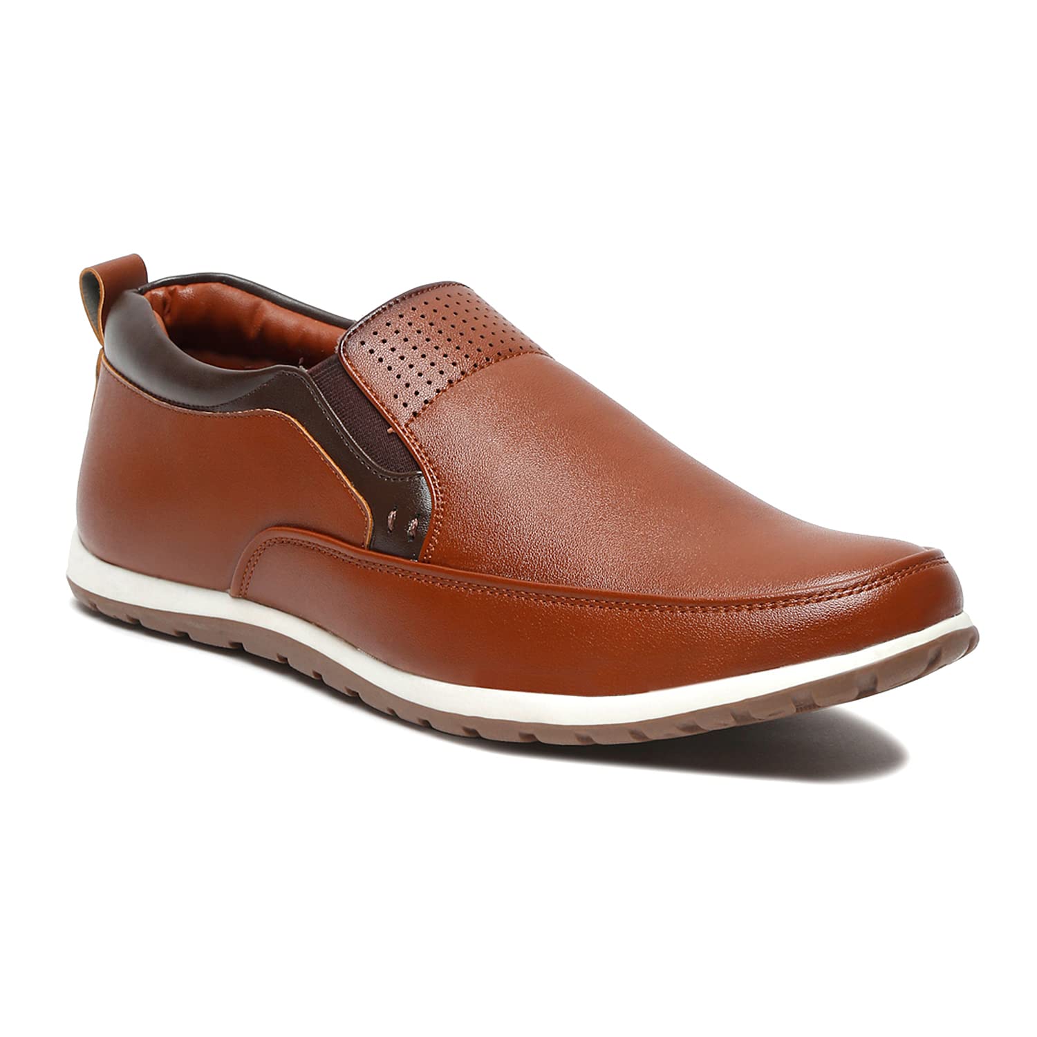 MUTAQINOTI Mens Sneaker Casual Style Mid Top Vegan Leather Shoes for Boys Ideal for Running Walking College Dancing (Russet Tan) (Size- 6 UK) (SNKSODTTN) (B0C1T3DXC3) Amazon Price History, Amazon Price Tracker