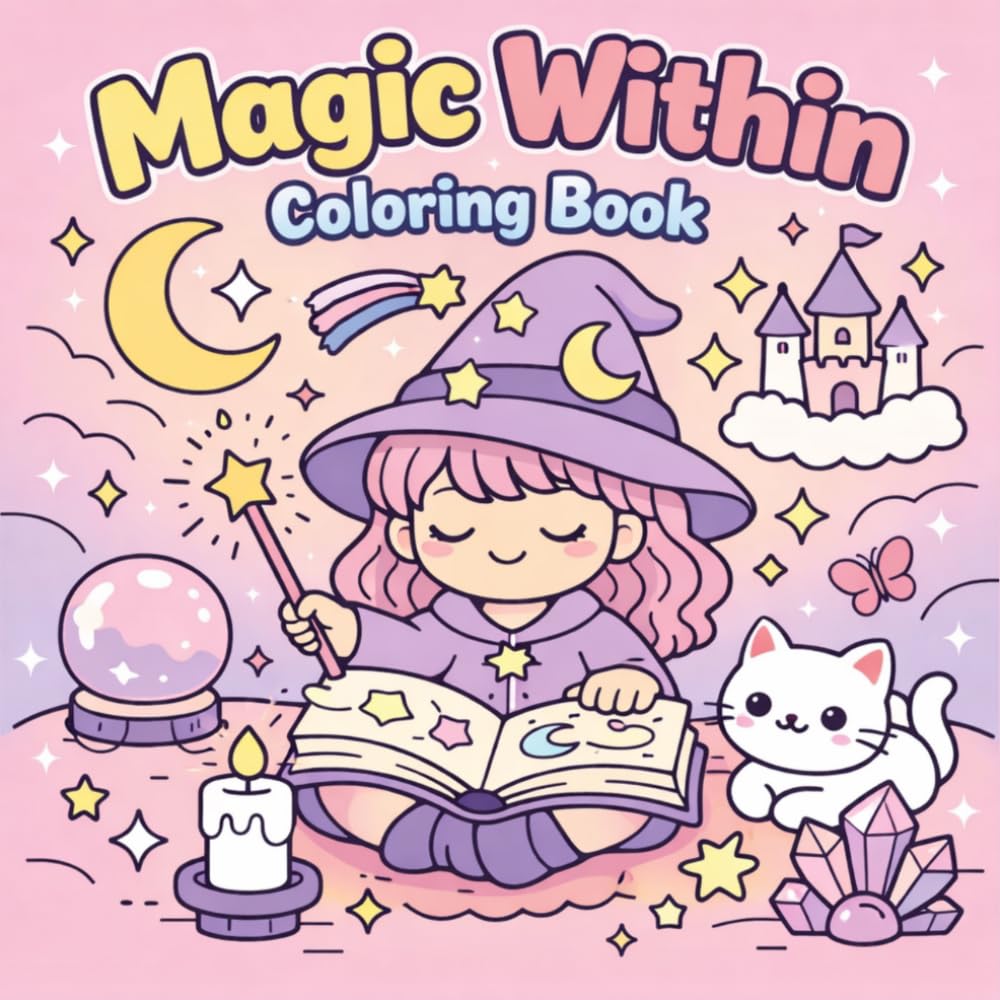 Magic Within Coloring Book: A Cozy & Calming Fantasy Coloring Book for Relaxation, Stress Relief, and Mindfulness | Cute Magical Scenes, Witchy ... Life Relaxing Coloring Books Collection)