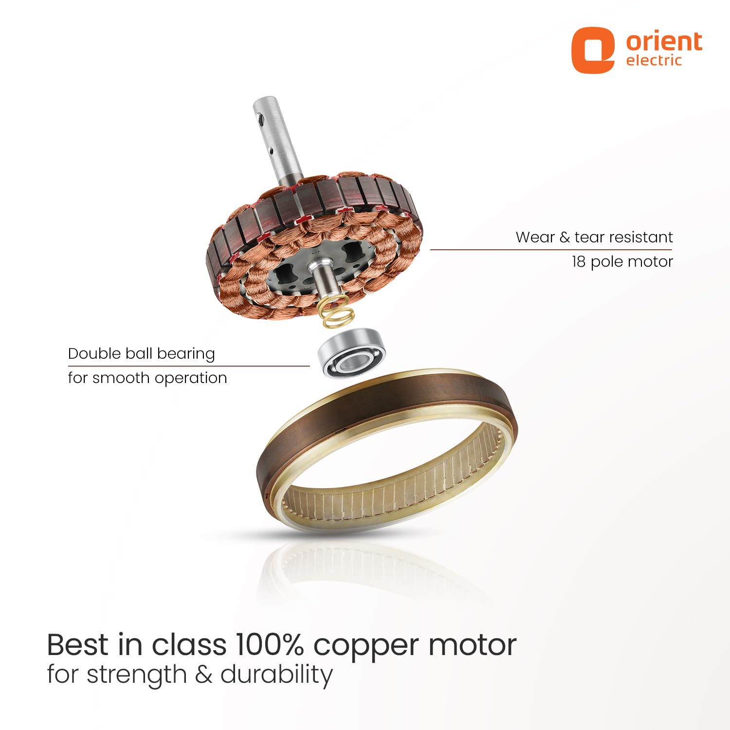 Orient Aeroquiet Neu Ceiling Fan - Quiet & Energy Efficient -5