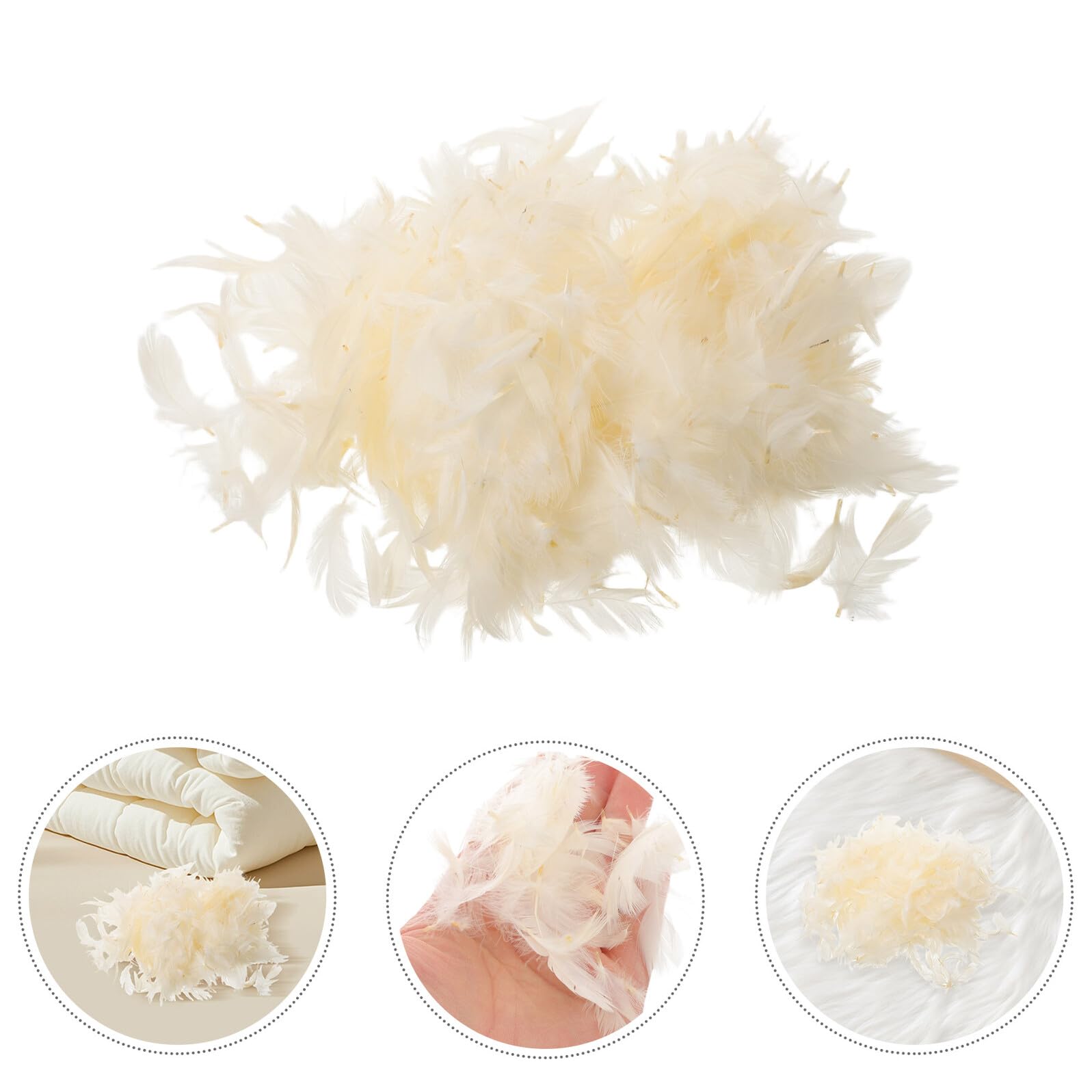 WOONEKY Naturalne Wypełnienie z Kaczych Piór Oddychający Lekki Materiał Do Poduszek Kołder i Rękodzieła DIY Idealny Do Sof Krzeseł i Ciepłych Kołder Każdą Porę