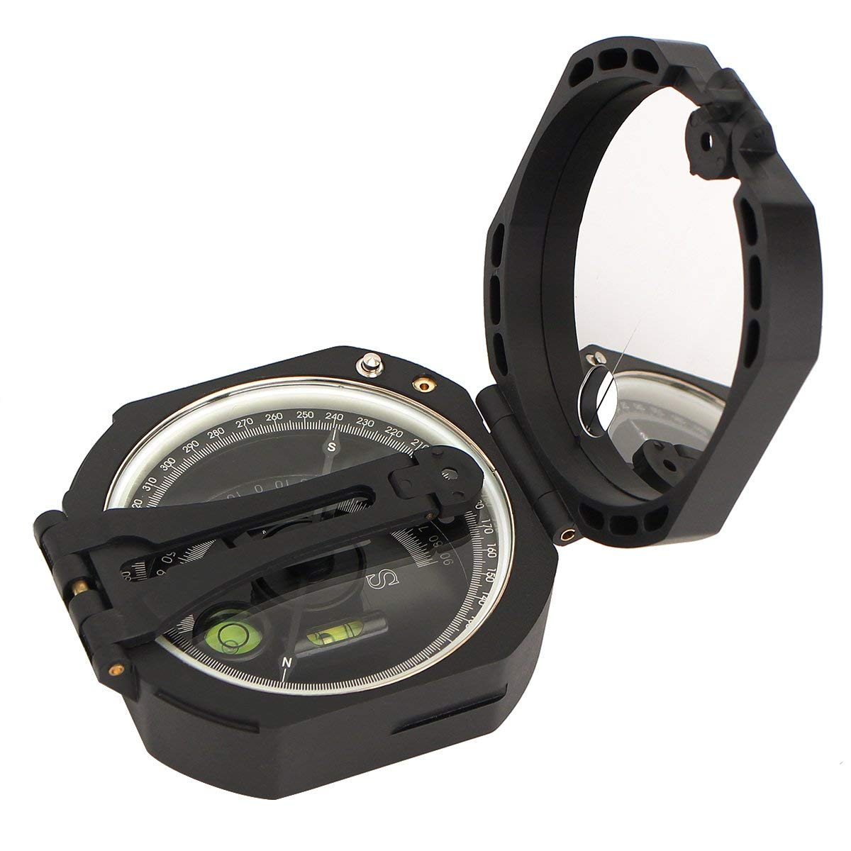 SVBONY Military Compass Multifunction Compass Lensatic Sighting Fluorescent Waterproof for Outdoor Camping Hunting Hiking with Carrying Case