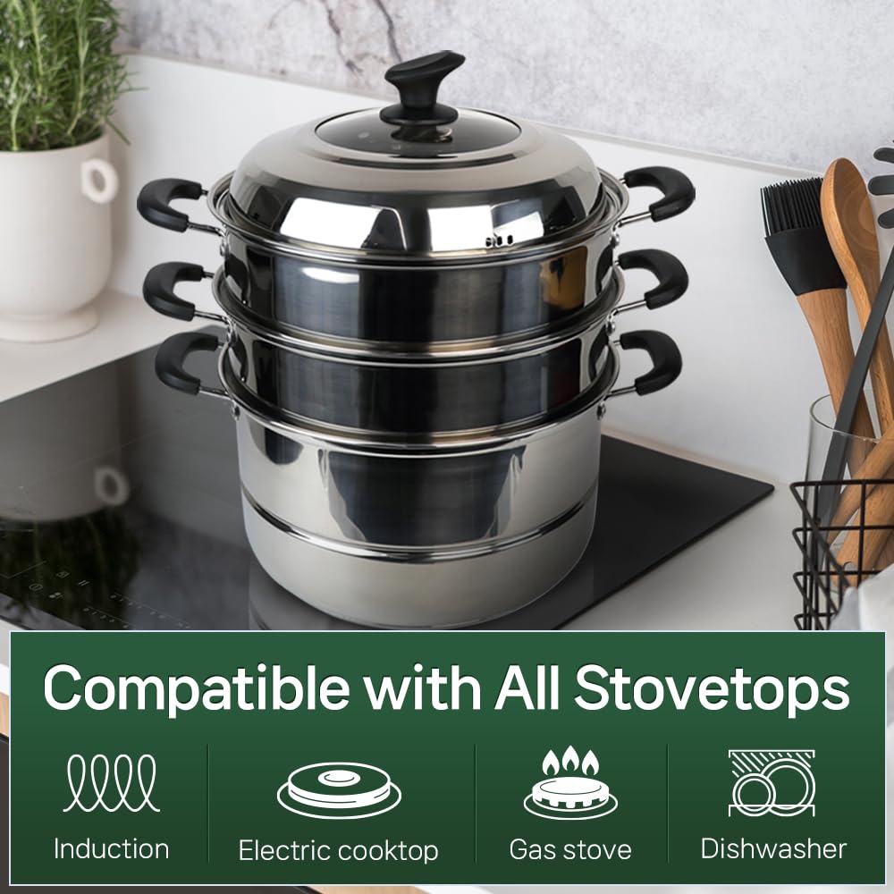 Amazon | KOTO 3段 ステンレススチール スチーマーポット 3サイズ 32cm