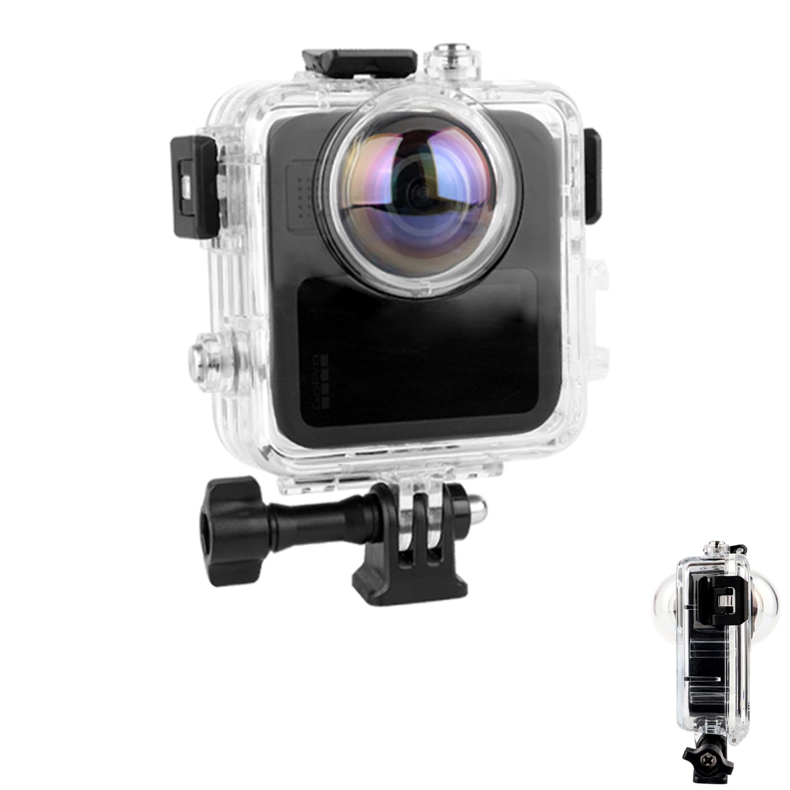 Wodoodporna obudowa 50M do GoPro Max 2 Odporny na zarysowania futerał ochronny odporny na zarysowania osłona na komputer o wysokiej transmisji akcesoria do kamer akcji