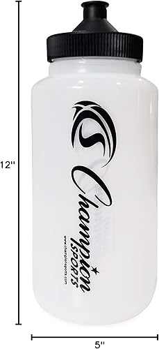 Miniatura 10 de Champion Sports Juego de botellas de agua de plástico, cuarto de galón, color negro