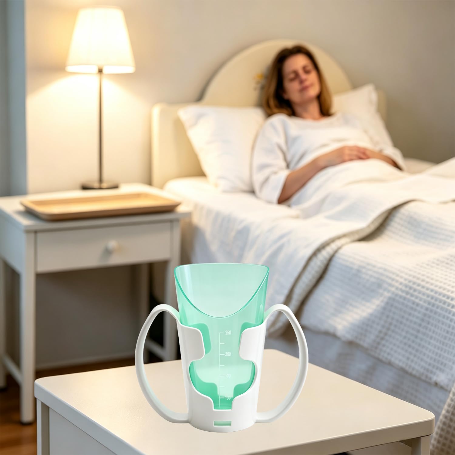 Vaso de Cuidados, Vaso Auxiliar de Cuidados, Taza con Soporte Para Postoperatorio, Adecuado Para la Rehabilitación y El Reposo, Así Como Para Personas Con Discapacidad y De Edad Avanzada