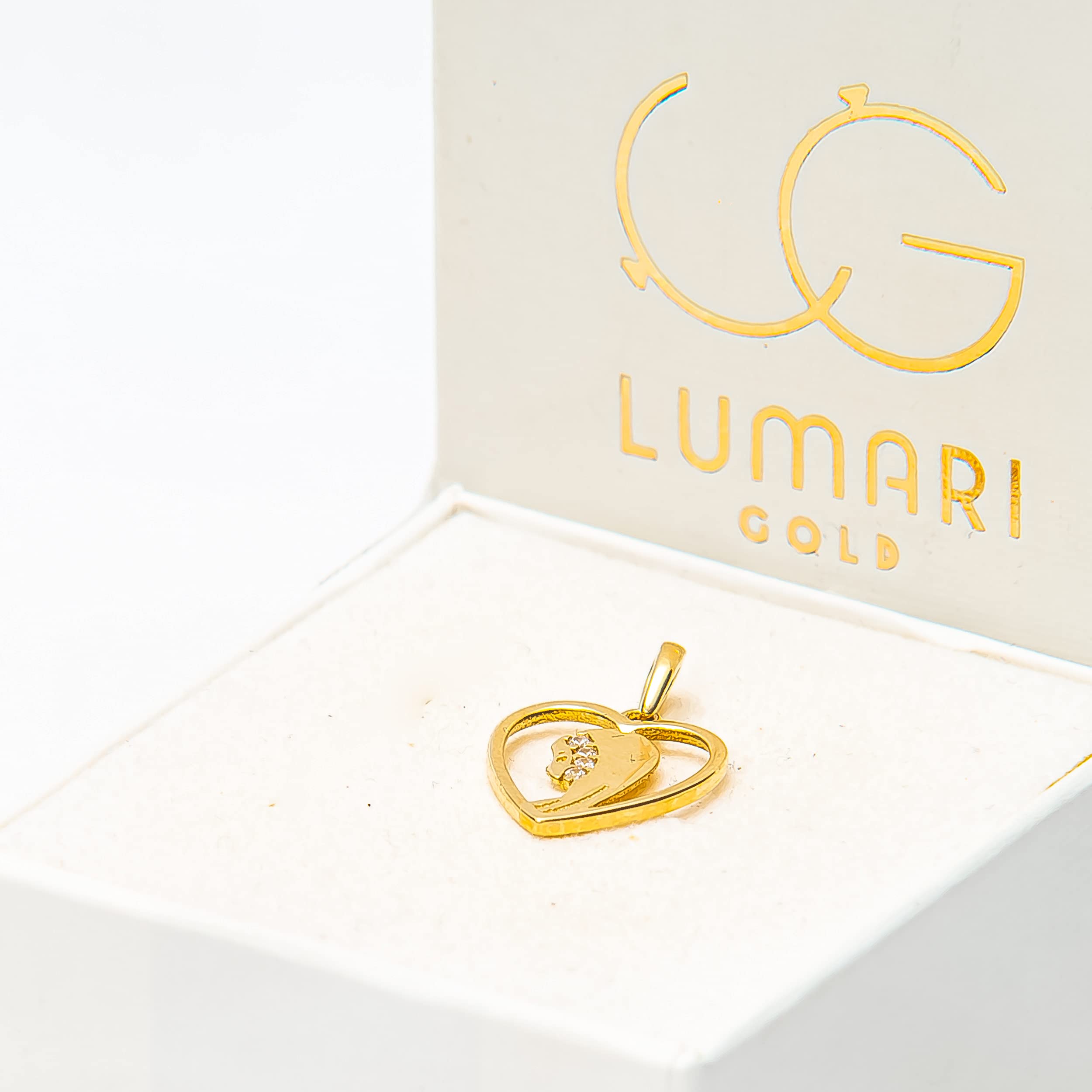 Anhänger Heilige Jungfrau Maria Gold Gelbgold 333 8K Goldanhänger Kettenanhänger Herz Gottesmutter Medaille Medaillon Zirkonia für Damen Mädchen Jungen Kinder