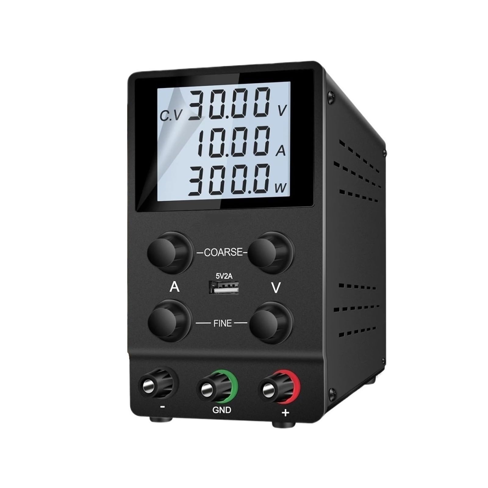 Fuente de alimentación CC Digital 30V 10A Fuente de alimentación CC Ajustable 15V 60V 120V 3A Fuente de alimentación de Banco Fuente de alimentación estabilizada(Mini 3 Digits 15V10A,220V)