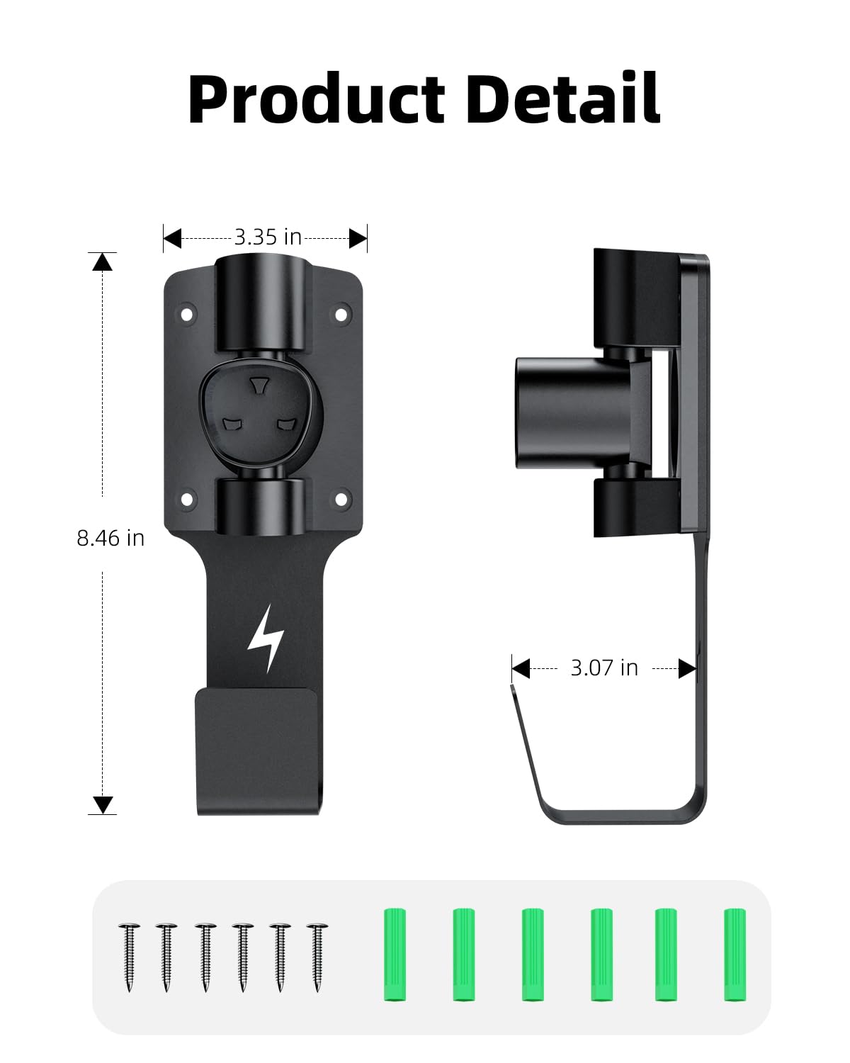 FOCSPROD Ladekabelhalter kompatibel mit Tesla Model 3/Y/X/S Ladekabel Organizer Autozubehör Wandstecker mit Chassishalterung