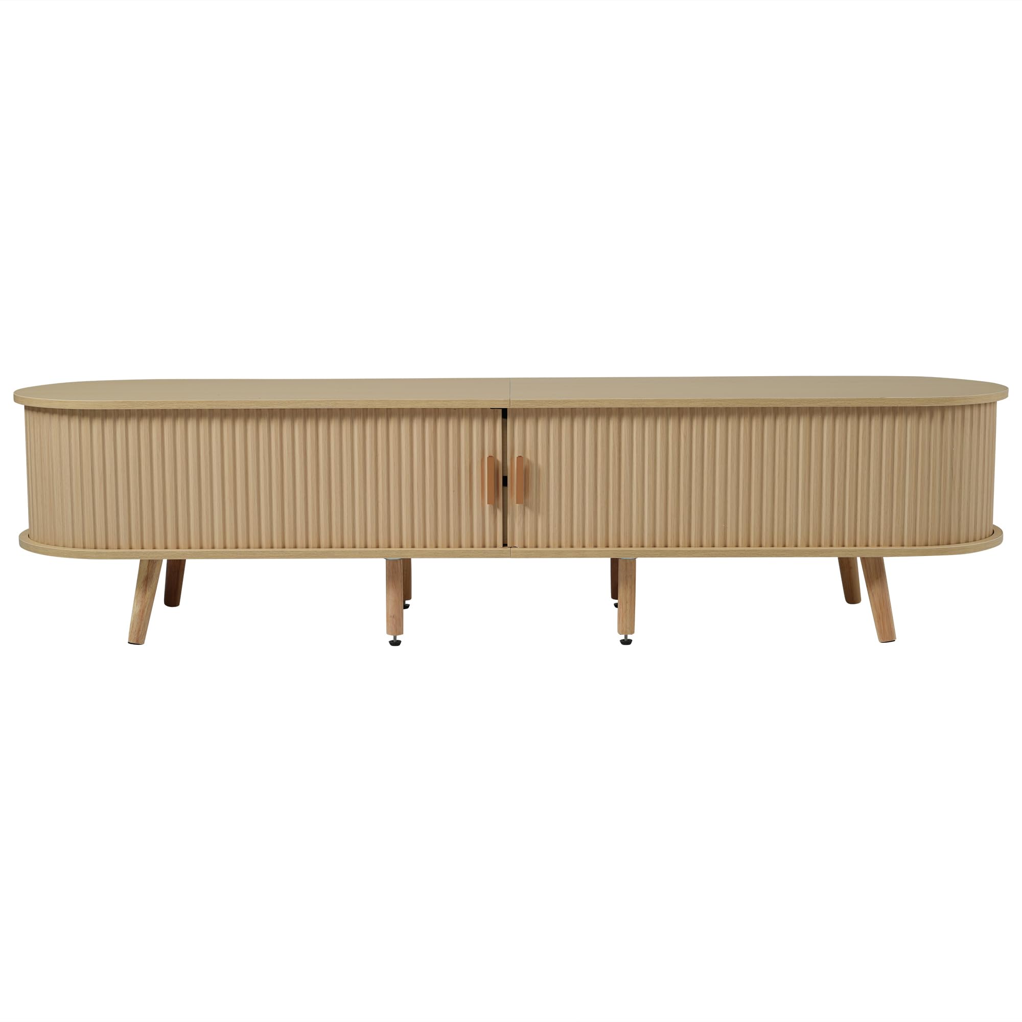 Mueble de TV para salón de 175 x 40 x 42 cm con espacio de almacenamiento, tablero de fibra de densidad media, 2 cajones