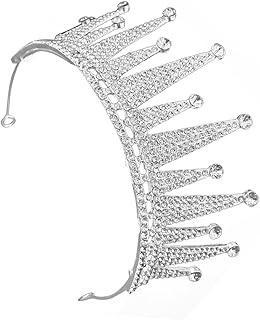 王冠の髪飾り ラインストーンの王冠ヘッドバンド ラインストーンクラウン 女性のためのページェント王冠 女性の誕生日クラウン 結婚式のブライダルクラウン 亜鉛合金、ラインストーン