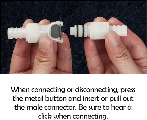 Miniatura 4 de 2 conectores rápidos de plástico en línea de 14 pulgadas, 38 pulgadas, 516 pulgadas, conector rápido, válvula de cierre en tubo, conectores de