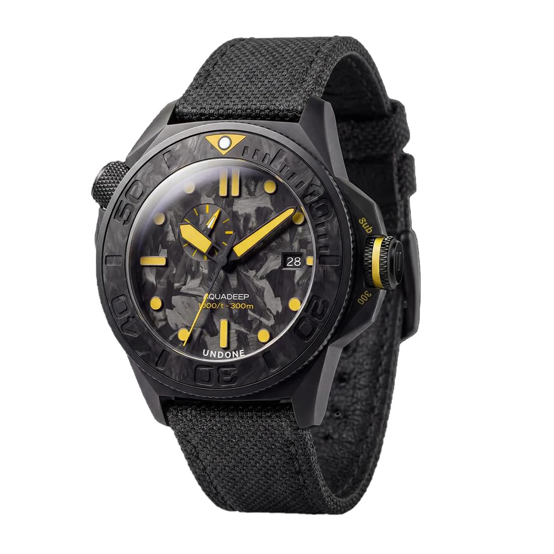 Undone Aquadeep Submerge - Reloj de hombre automático de titanio y carbono, Cordura