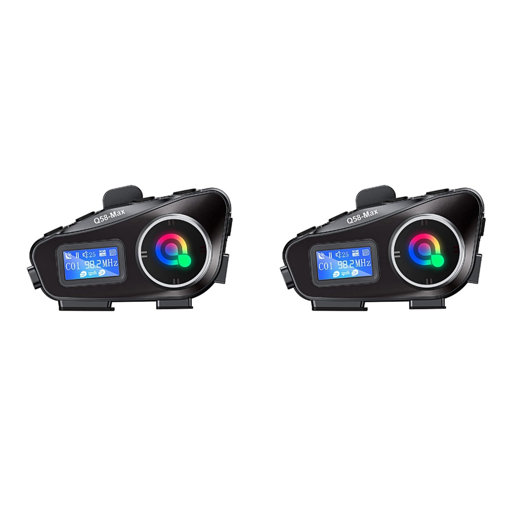 Intercomunicador Bluetooth Q58 MAX Casco Moto Evita Cortes de Audio IP65 Doble 7