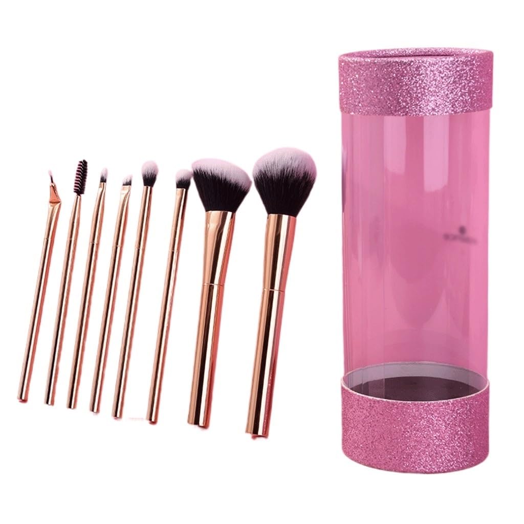 8 Uds. Pinceles de maquillaje, cubo, herramientas, brocha for sombra ojos, for base, for colorete en polvo