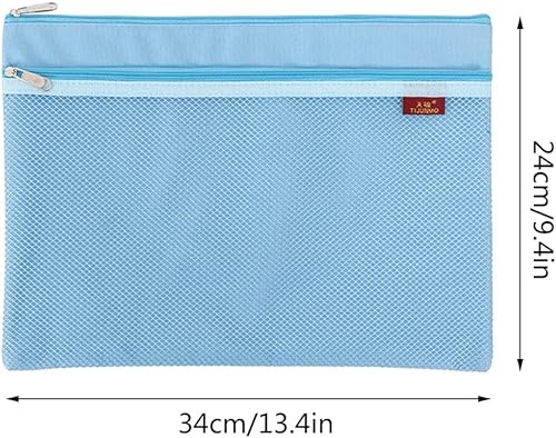 Miniatura 2 de Bolsa de documentos de malla A4 con cremallera, impermeable, archivos, carpeta, sobres, organizador de almacenamiento para suministros de oficina
