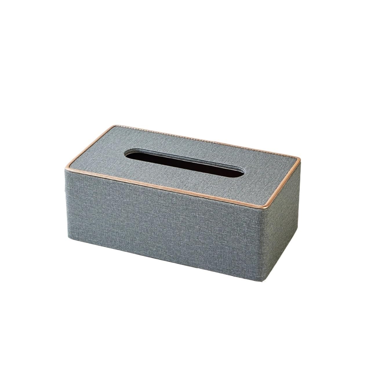 Aimanqi Gray Paper Box Leather Tissue Box Ornament Household Paper Box(Gray)