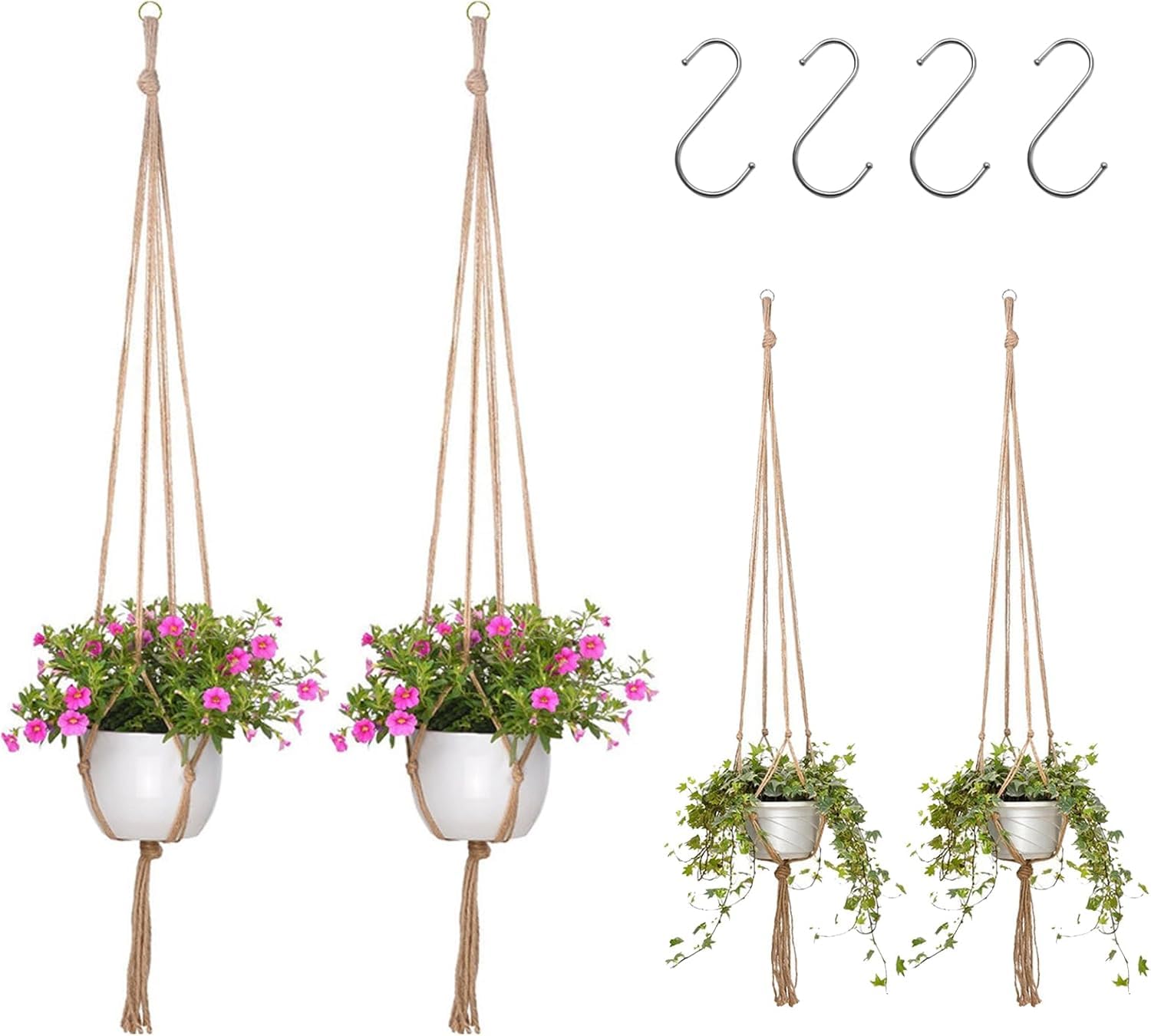 lot 4 suspensions plante macramé boho