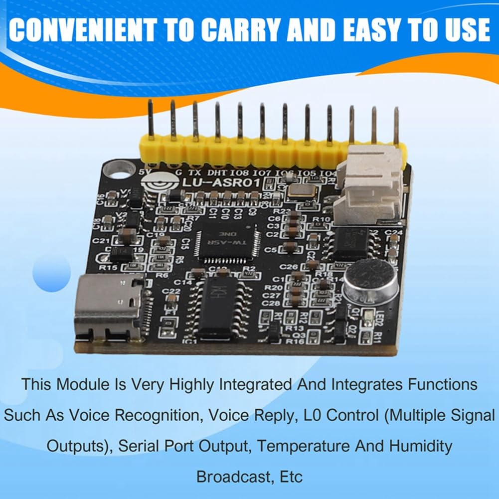 TsoLay Nouveau Module de Reconnaissance Vocale Intelligent LU-ASR01 Reconnaissance Hors Ligne Phrase Personnalisée LD3320 Module de Gravure en Un