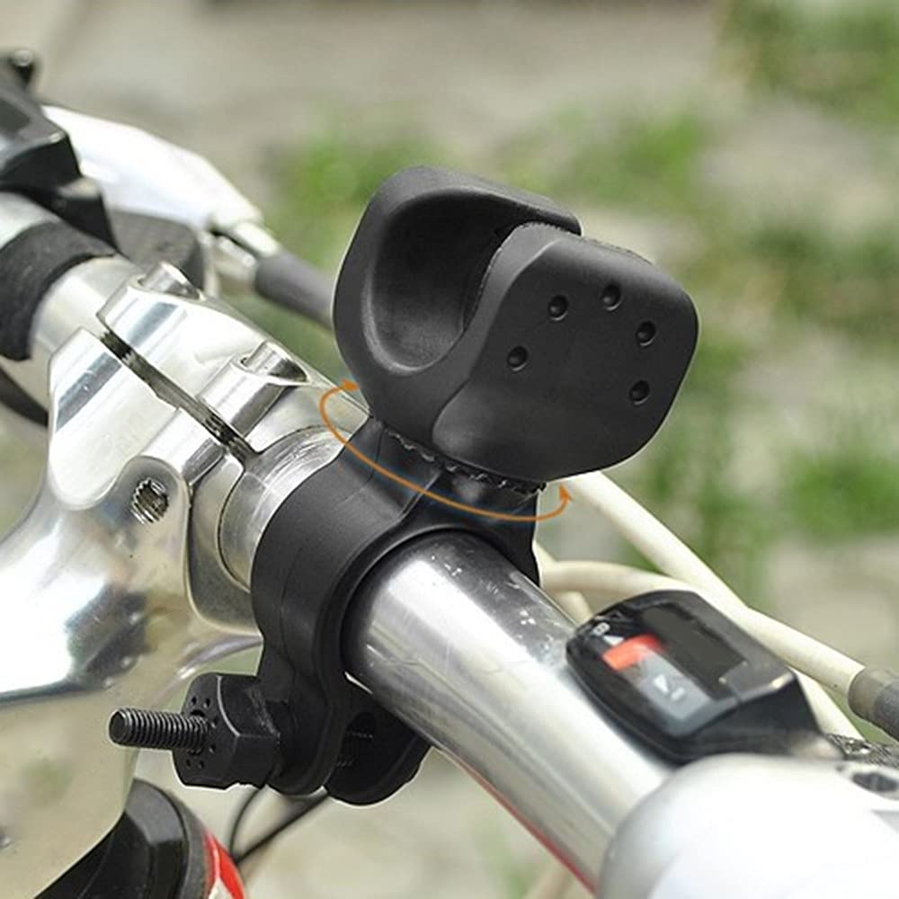 Support De Phare/lampe Pour Guidon De Moto Ou Vélo - Pince 32mm - Noir/Rouge (neuf)