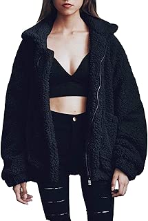 Women's Winter Warm Faux Fur Coat Long Sleelve Cardigan Boyfriend Shearling Fuzzy Jacket with Pockets - coolthings.us