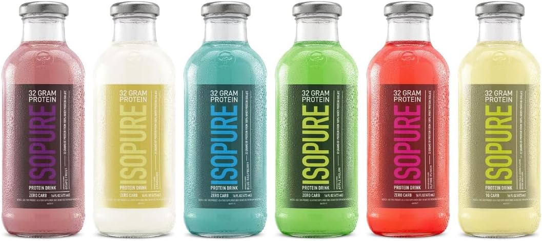 Zero Carb 32g Protein Ready-to-Drink, Whey Protein Isolate - Variety Pack - 16 Fl Oz (6 Bottles)