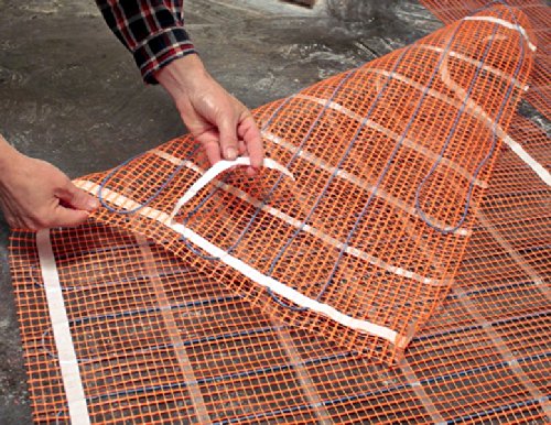 Suntouch Tapemat Electric Under Floor Heating Kit With Command Touch Programmable Thermostat 120V, 2.0' X 22.5' (45 Sq. Ft.), Orange #TOP3