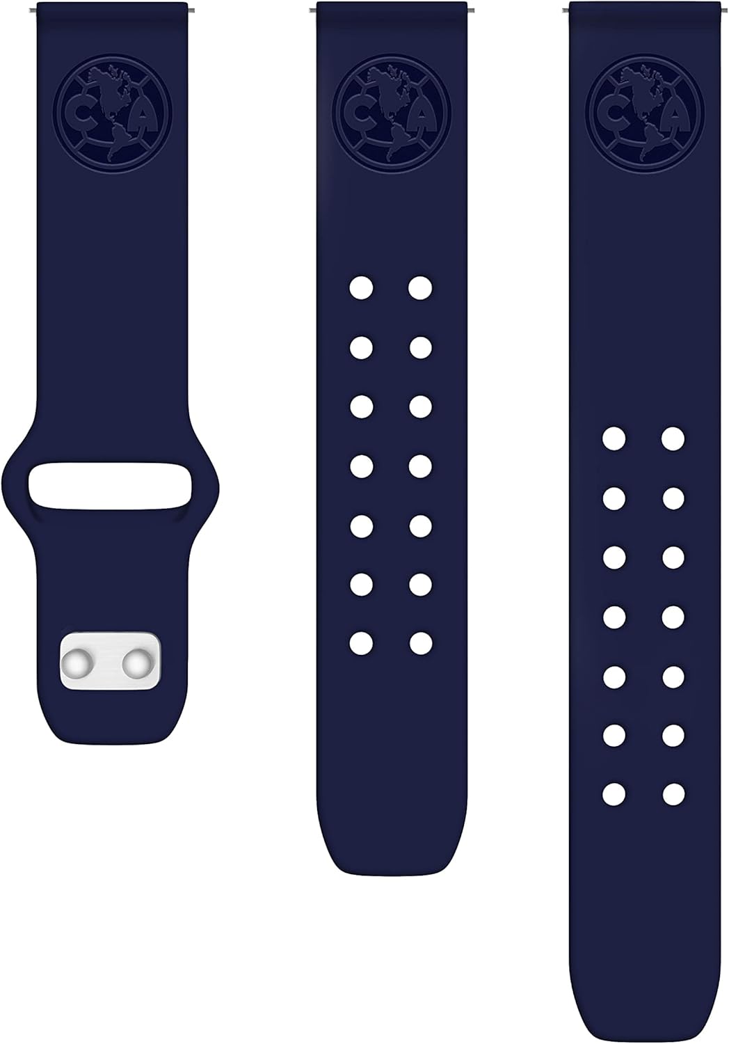 Affinity Bands Club America Engraved Silicone Sport Band Compatible with Samsung, Garmin, Fossil, and More (20mm Navy)