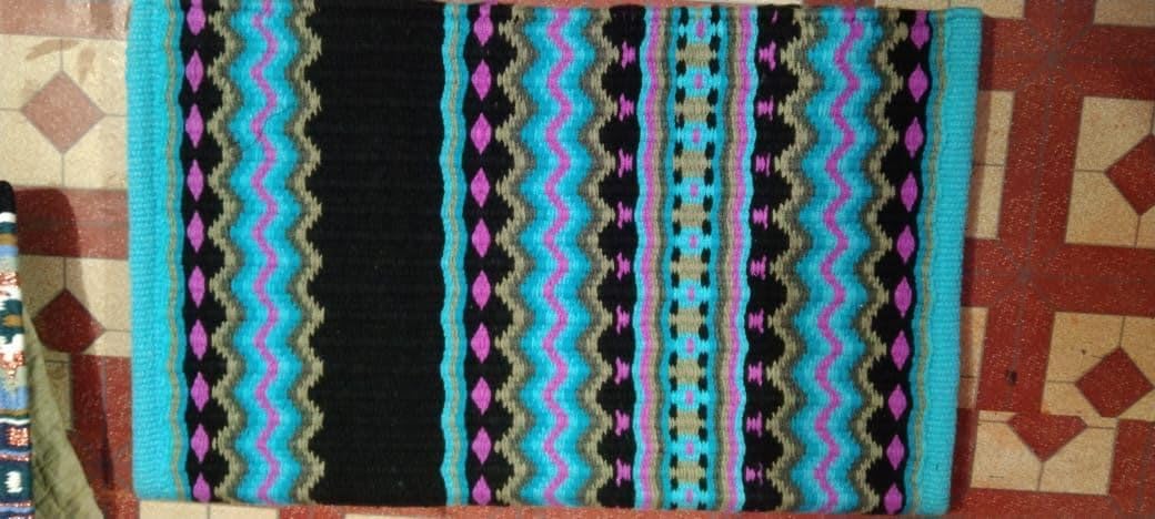 HUMAYL Saddlery Saddle Pad/Blanket for Horses Western Show Horse Saddle Blanket New Zealand Design Handmade Wool Saddle Blanket Top Wool Saddle Pad Regular Size : 34" L x 36" W x 1" inches PAD048