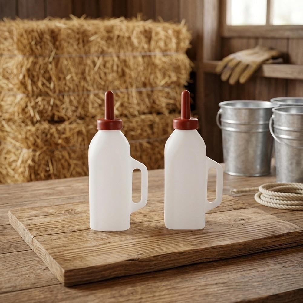 Biberon Vitelli 2L Grande Capacità con Tetina Gomma(2pcs)