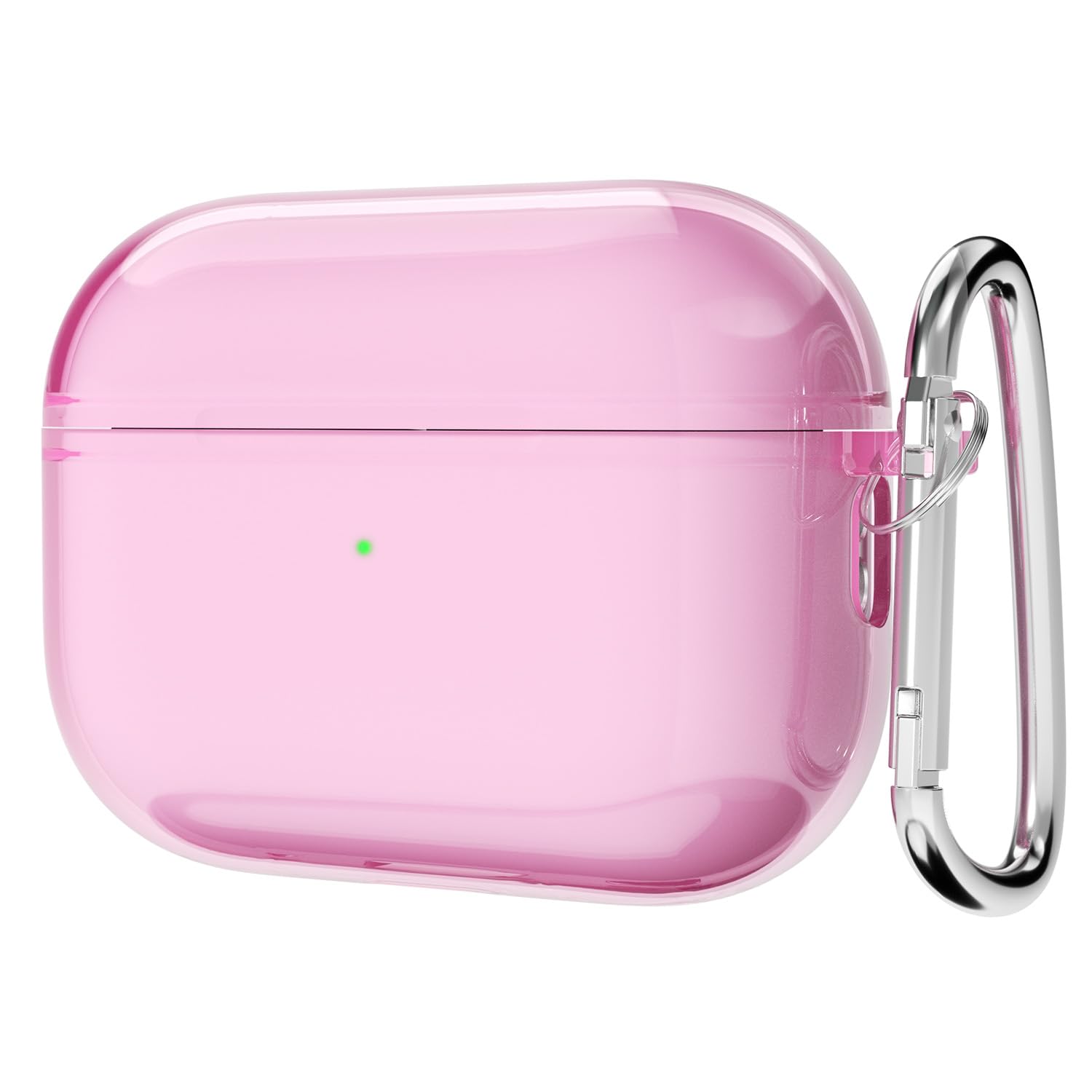 Svanove for Airpods 4 Case Clear Hard Plastic, Transparent Simple Cute Airpods 4th Generation Case with Keychain, Girly Y2k Aesthetic Trendy Airpods Cover Accessories for Women Girl, Pink — view 77
