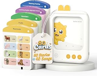 MING XIAO Talking Flash Cards, Montessori Learning Toy with 700+ Words, Built-in Stories & Songs – Educational Talking Fla...