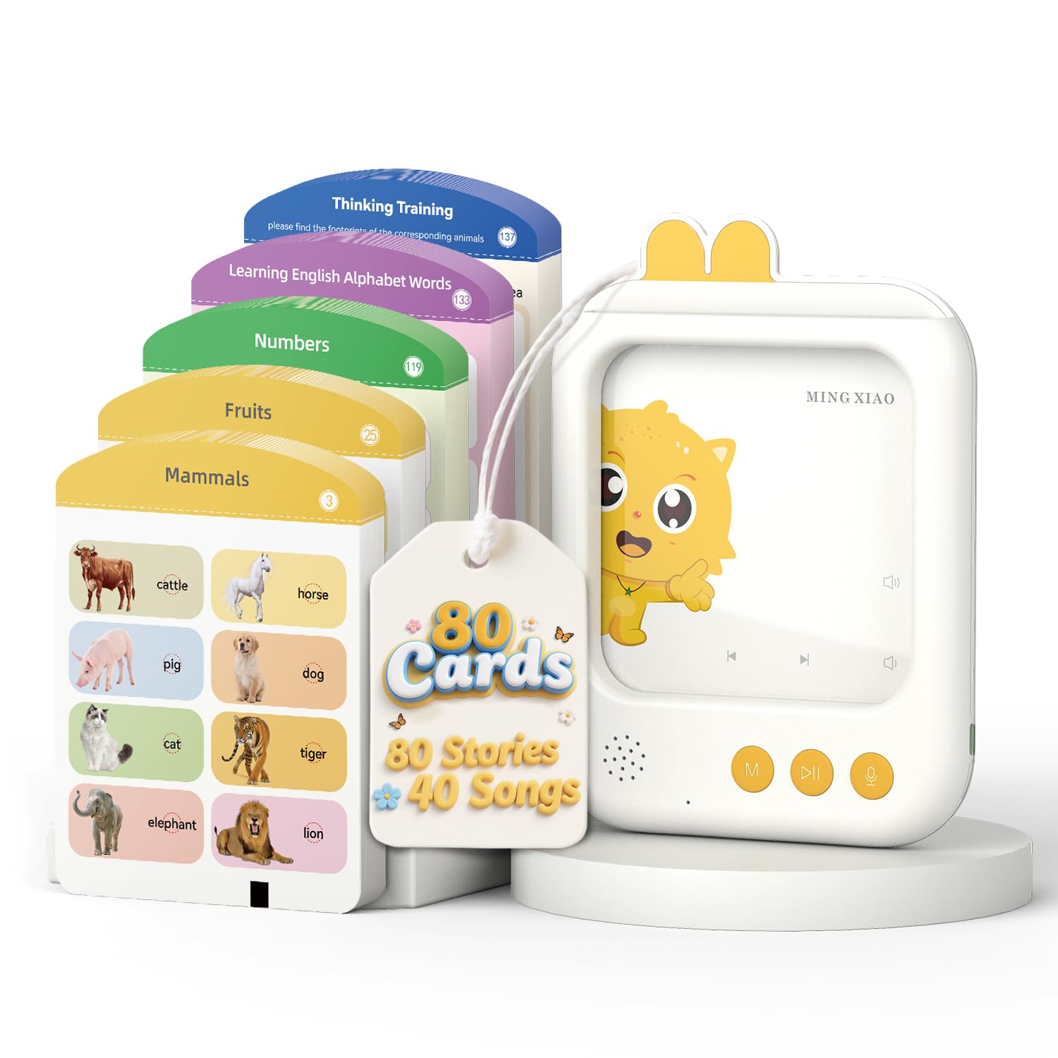 MING XIAO Talking Flash Cards, Montessori Learning Toy with 700+ Words, Built-in Stories & Songs  Educational Talking Flash Cards for Speech Therapy, Autism, and Toddler Gifts for Ages 3, 4, 5, 6