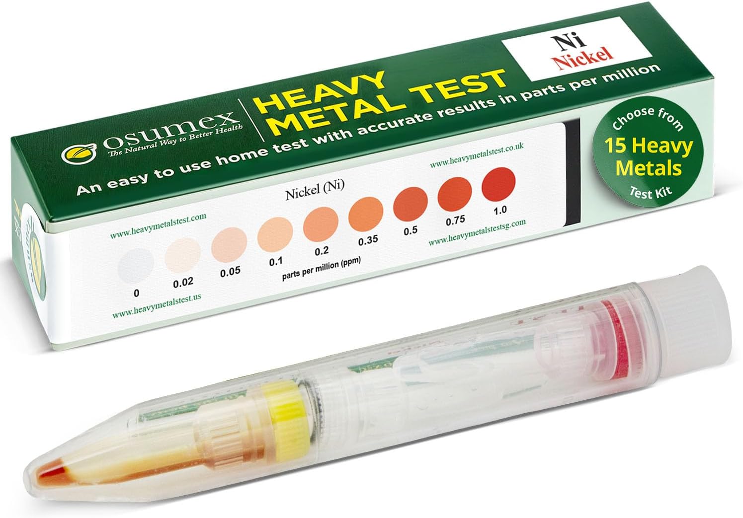 Heavy Metals Test Kit Nickel Test Kit - 1 Pack Heavy Metal Tester Kits for Humans, at Home Drinking Water Tester for Urine, Food, and Other Materials, Water Testing Kits for Drinking Waters