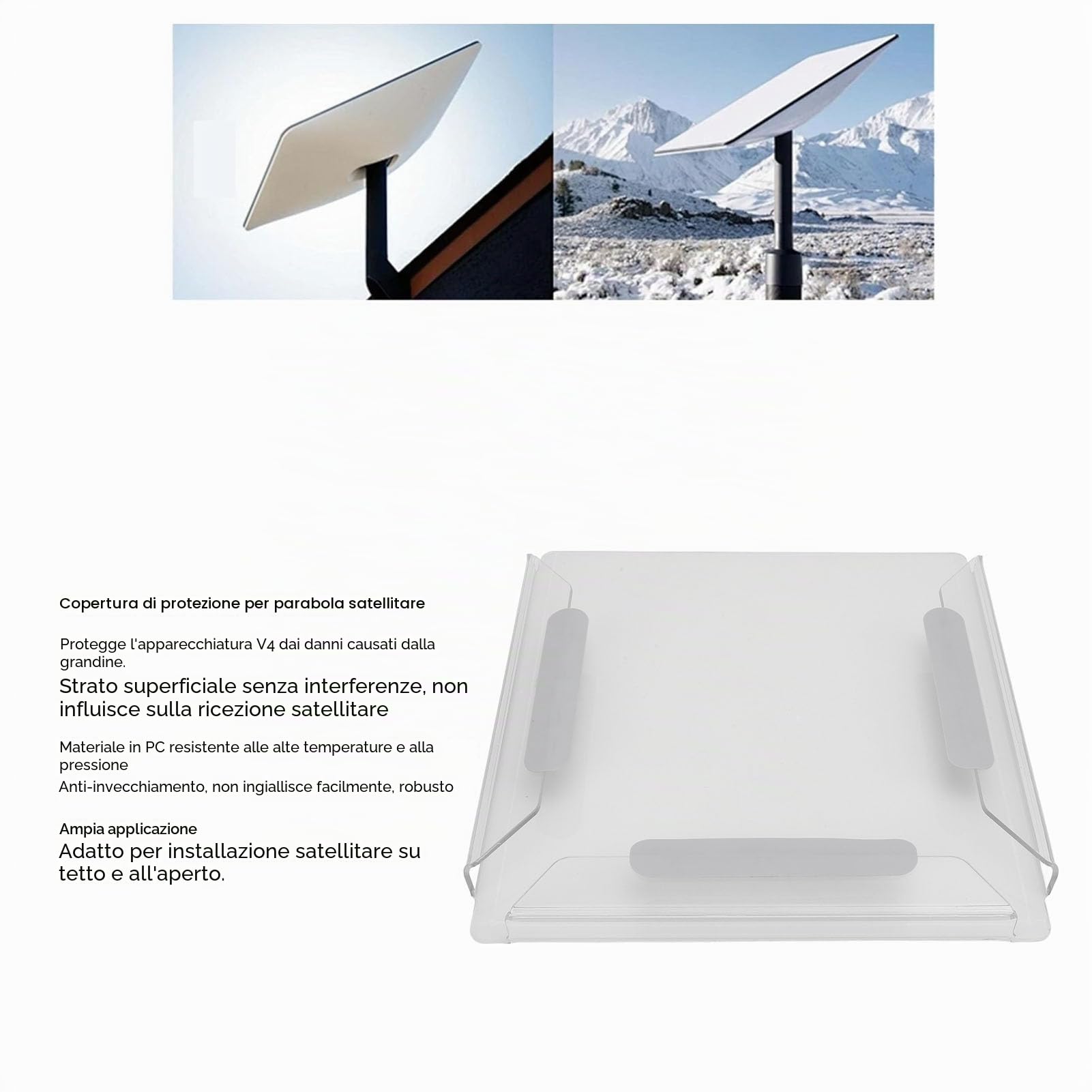 Custodia Protettiva Gen 4, Custodia Rigida Portatile con Protezione UV da Viaggio All'aperto, Accessori Copertura PC per Antenna Parabolica V4