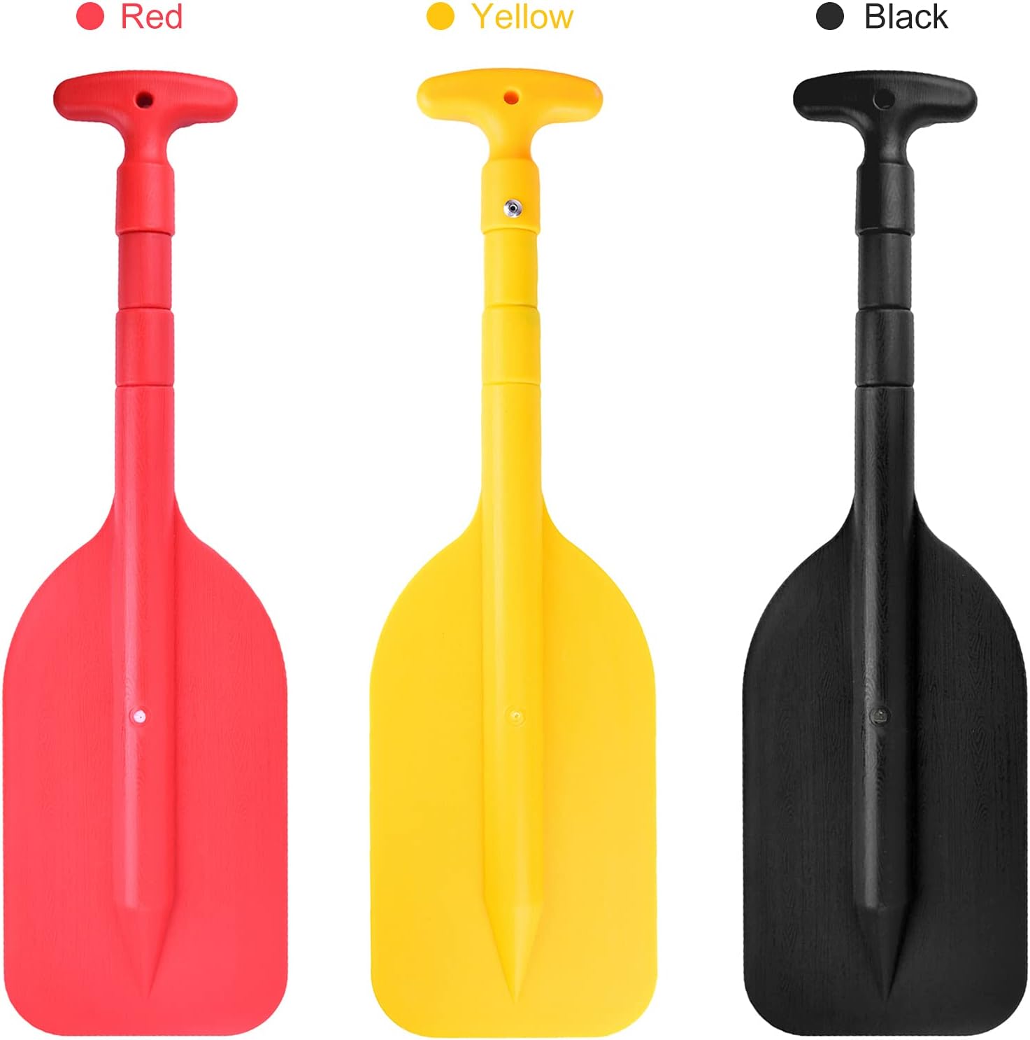 Paddle Telescopic Mini Paddle Portable Collapsible Adjustable Boat Paddle, Black