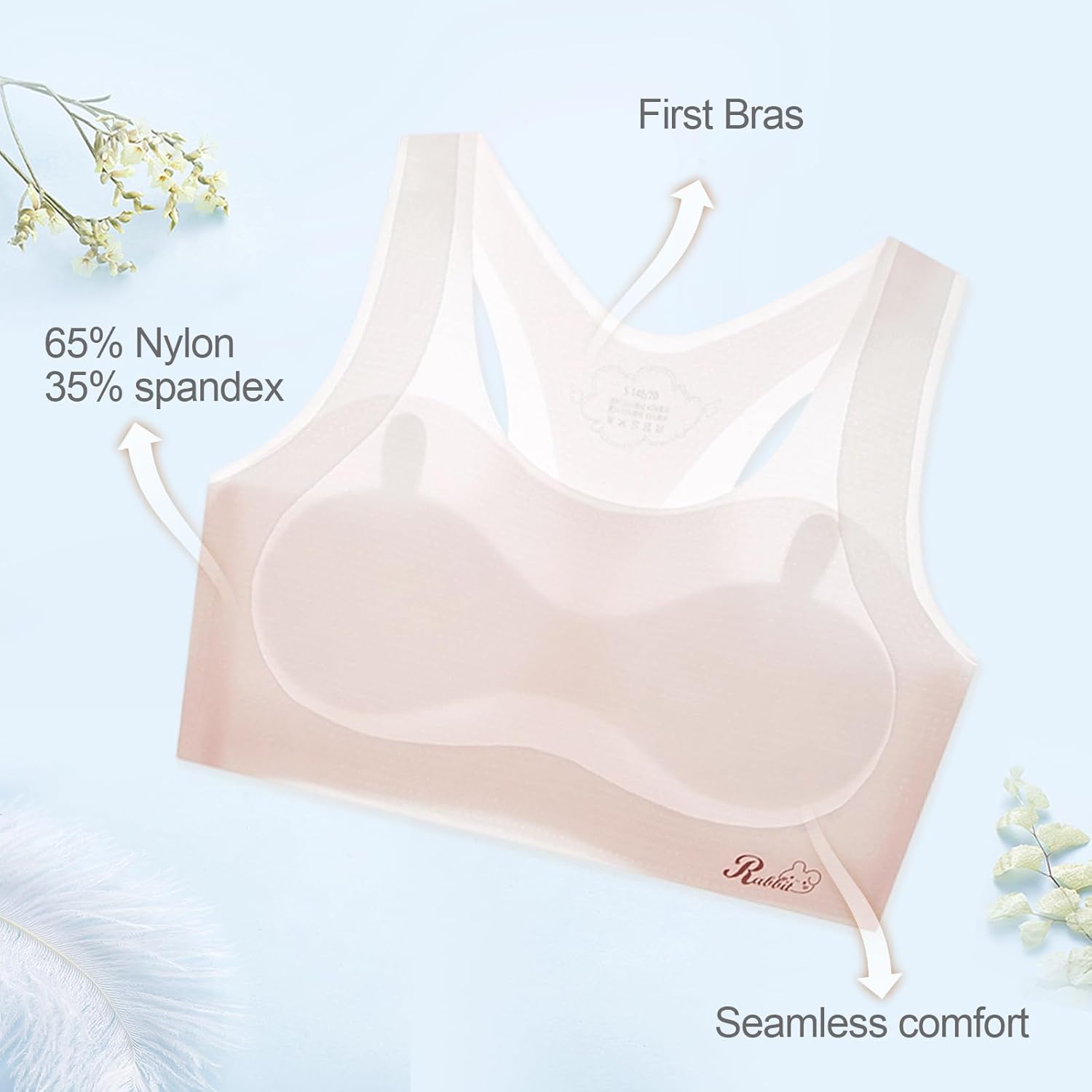 Seamless Training Bra for Girls 8-12 Years Old Breathable Soft Teens Sports Racerback Bras - Image 4