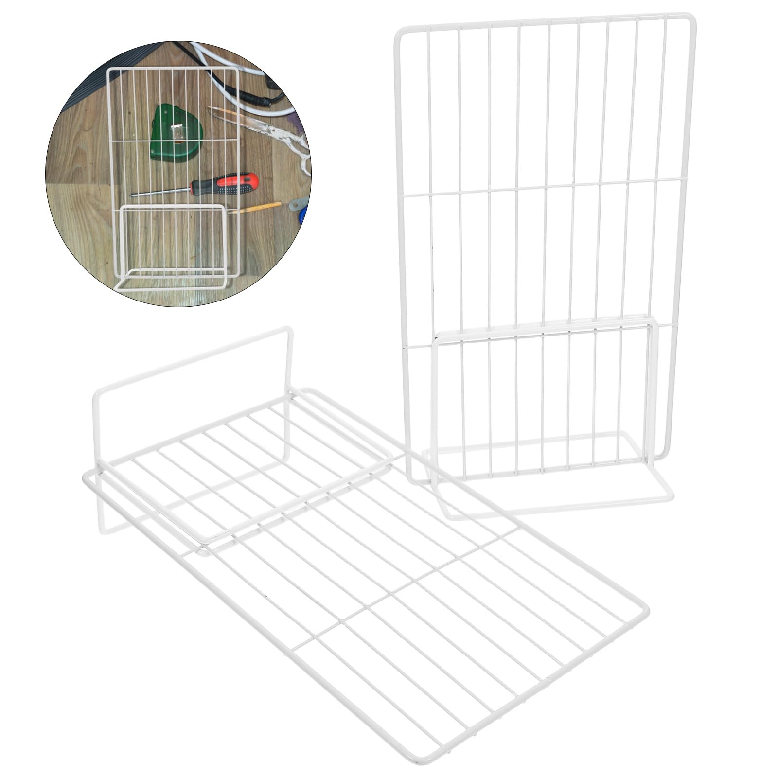 BESPORTBLE Separador Metálico para Congelador Estructura de Malla, Organizador para Estantes de Refrigerador y Almacenamiento de Alimentos en Cocina y Oficina