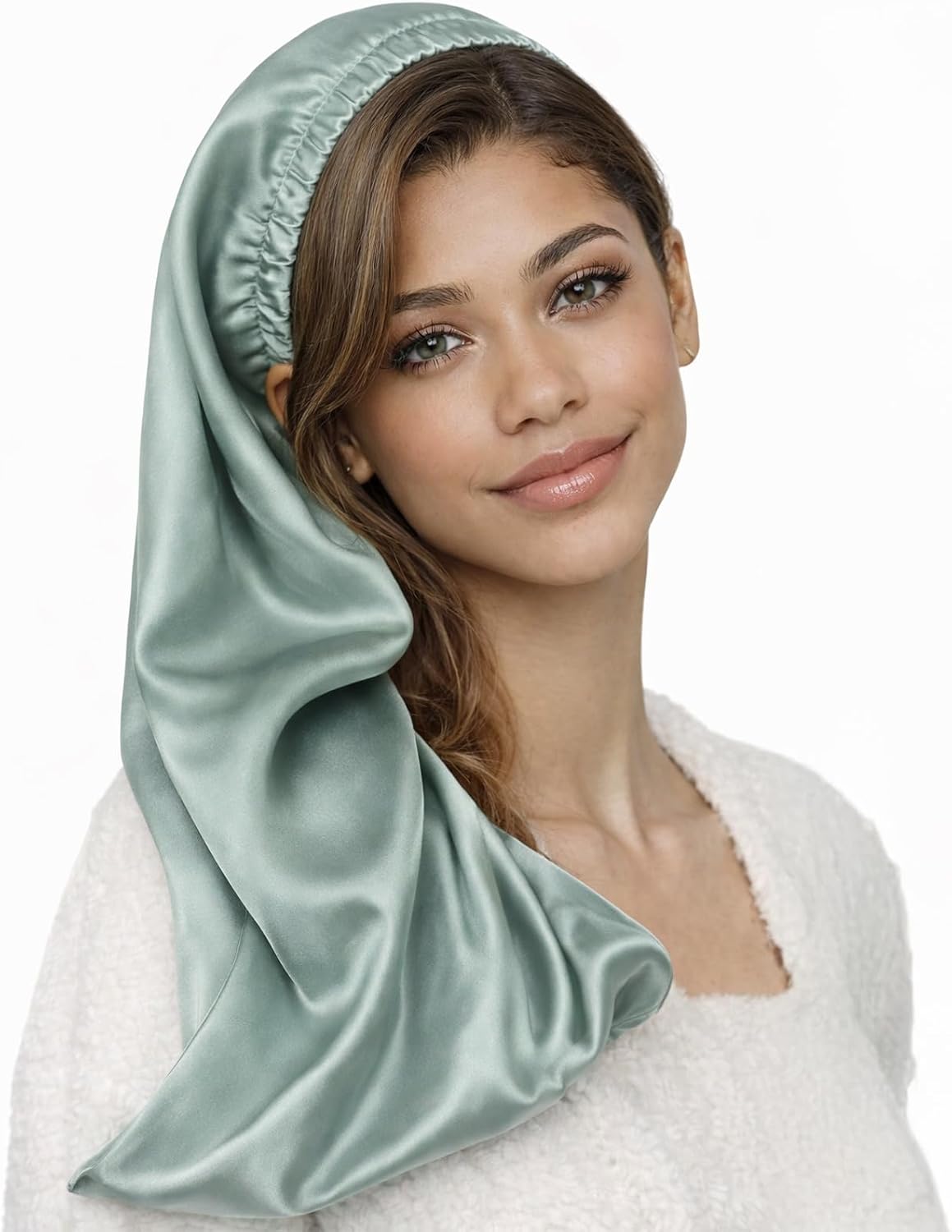 100% Silk Bonnet for Sleeping, moisturizes Beautiful Hair for Sleeping, Soft Elastic Band Silk Sleep Cap,Night Cap