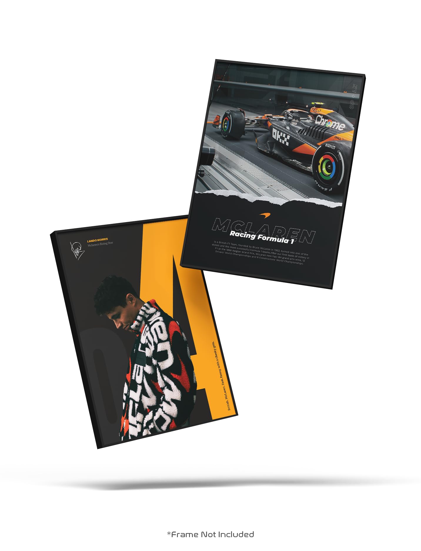 PodiumPe McLaren Formula 1 Posters Set of 2 | Lando Norris + McLaren Racing F1 | A3 | Unframed 3