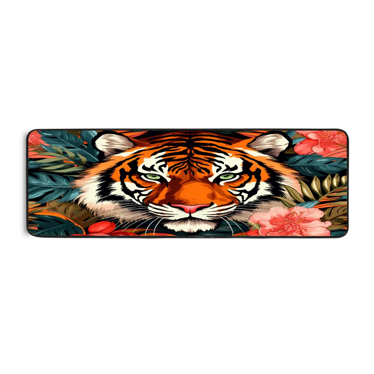 Tapis de cuisine lavable et tapis de sol antidérapant motif tropical