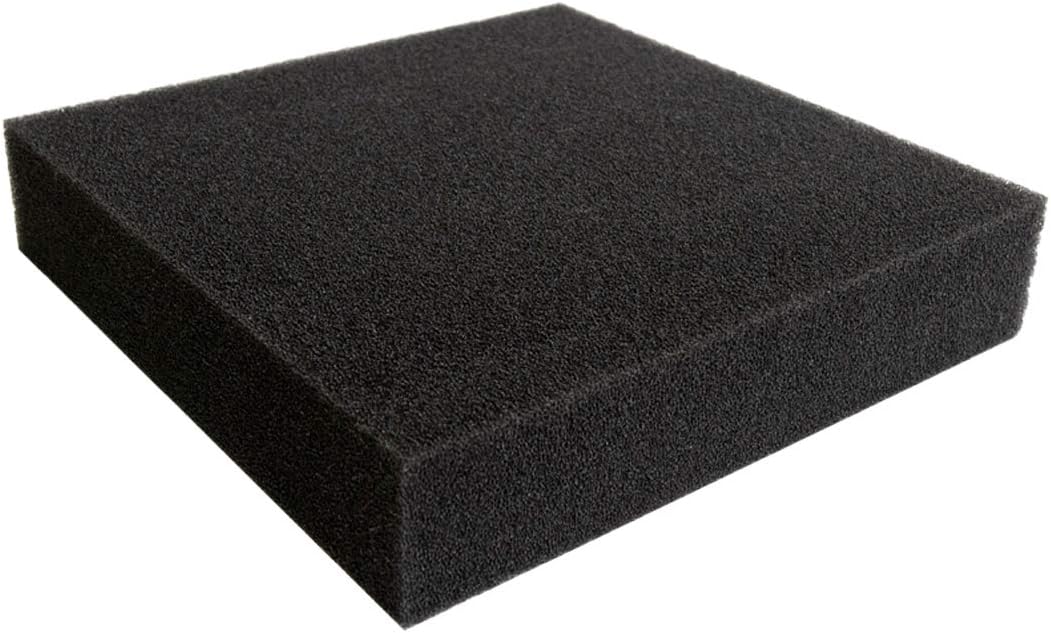 Poret Premium German Quality Sponge aquarium Polyether Filter Foam Media HMF Pad sheet pond fish Shrimp 31x30x3cm (Black, PPI 30)