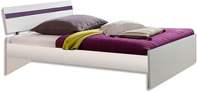 Wimex Einzelbett 302299 Vico Weiss Abs Hochglanz Brombeer Amazon De Kuche Haushalt Wohnen