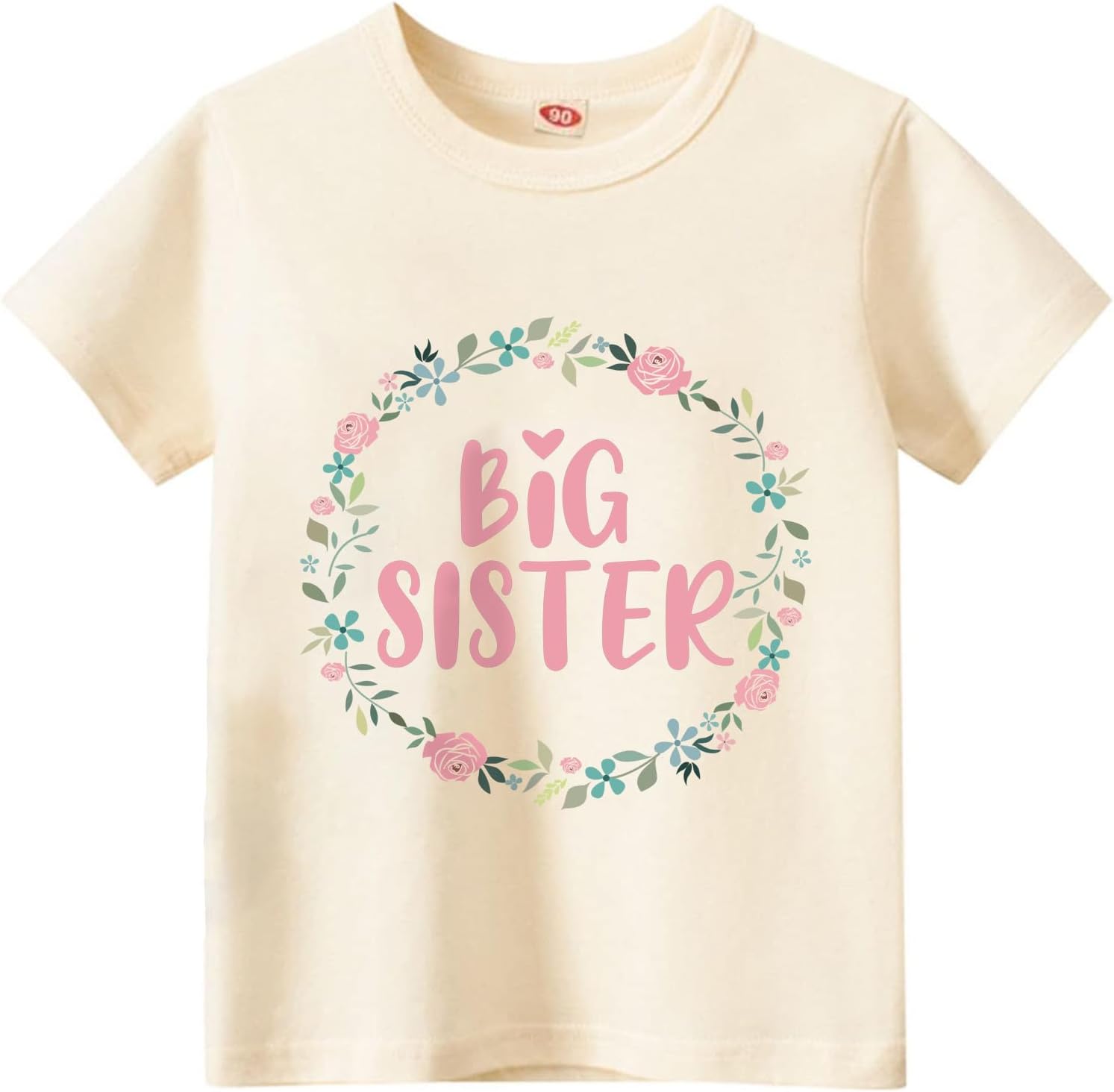 Sineeko Big Sister Shirt for Toddler Baby Girl Outfits Big Sis Announcement T-Shirt Gifts