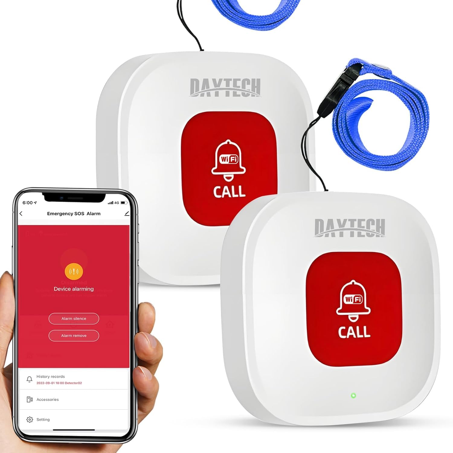 Sistema Chiamata Emergenza Per Anziani - Wireless | 1 Ricevitore + 1 Trasmettitore | Portata 150 M - Foto 5