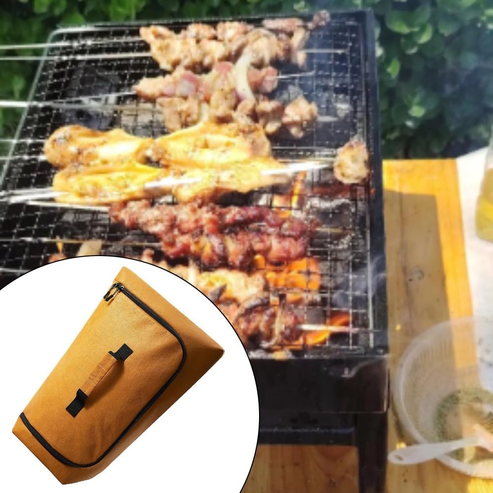 Borsa per barbecue per mantenere la temperatura della carne e contenere succhi, borsa termica in tessuto riutilizzabile per cortile e campeggio