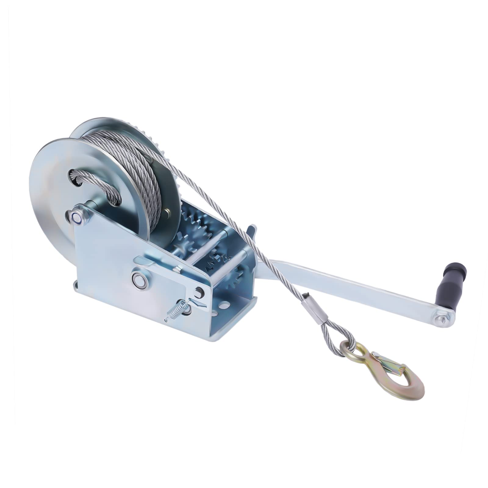 Cabrestante manual profesional de 3500 kg, para remolques, barcos, coches, camiones, con cable de 10 m, para, por ejemplo, garaje, sótano, coche, construcción, barco, jardín, casa de vacaciones, casa