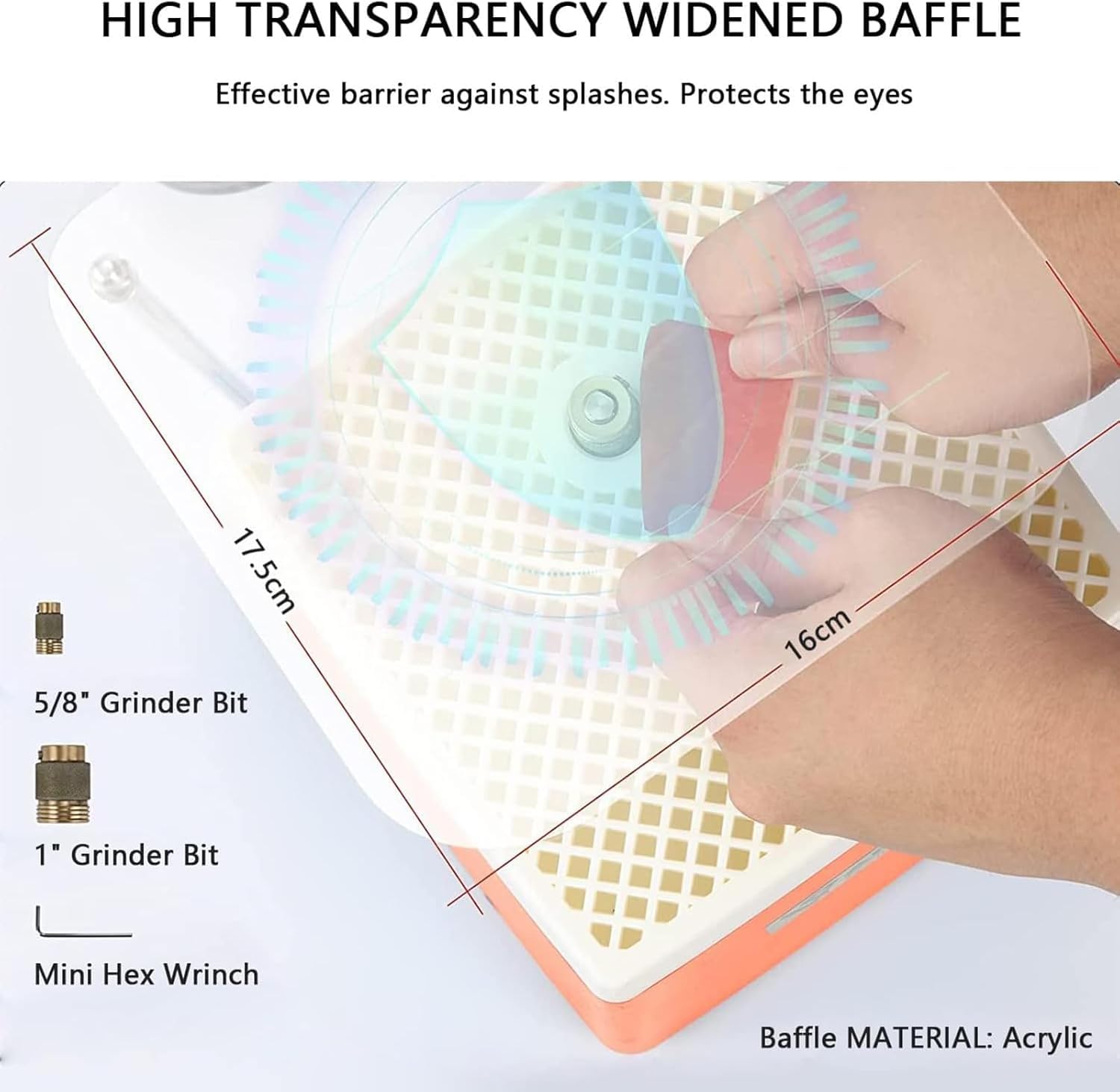 Szlifierka Do Witraży 4200r, Szlifierka Do Witraży Narzędzie Do Szlifowania Szkła Z Końcówkami Szlifierskimi 5/8 "i 1", Odpowiednie Do Twardych Materiałów, Takich Jak Szkło, Marmur, Ceramik